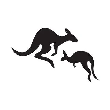 Kangaroo Logo Template vector illustration design Stock Illustration