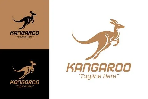 Kangaroo Logo Unique and Sleek Design for Agencies Stock Illustration