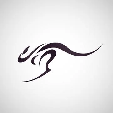 Kangaroo logo vector Stock Illustration
