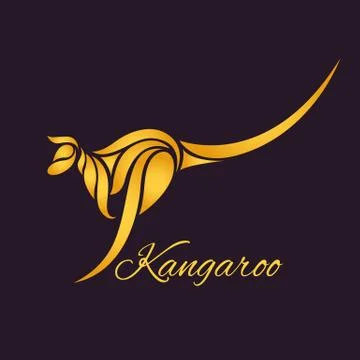 Kangaroo logo vector Stock Illustration