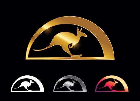 Kangaroo Logo Vector Sign Stock Illustration