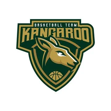 Kangaroo Mascot Logo Stock Illustration