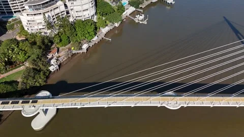 Kangaroo Point Bridge, Brisbane CBD, Queensland, Australia, Jun 3, 2025: 4K Stock Footage 312578568