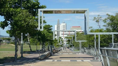 Kangaroo Point Cliffs Park Brsibane Australia Stock Footage 76829856