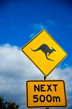 Kangaroo sign Stock Photos
