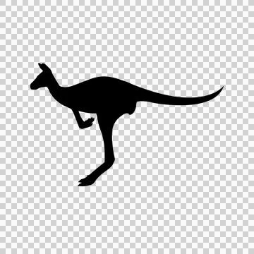 Kangaroo silhouette icon Stock Illustration