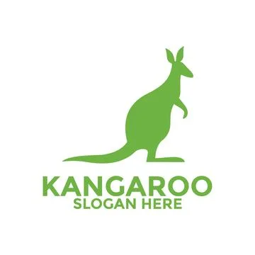 Kangaroo simple modern logo vector, Creative Kangaroo logo design template Stock Illustration