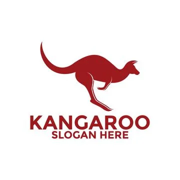 Kangaroo simple modern logo vector, Creative Kangaroo logo design template Stock Illustration