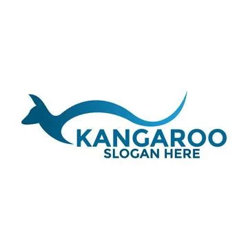 Kangaroo simple modern logo vector, Creative Kangaroo logo design template Stock Illustration