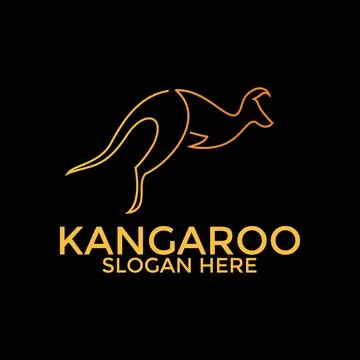 Kangaroo simple modern logo vector, Creative Kangaroo Minimalist logo desig.. Illustrazione stock