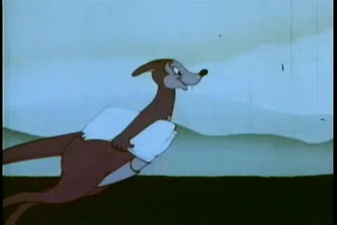 Kangaroos posting a sign on a tree Video stock 11345865