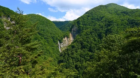Kanman Fall in summer located in Nagano, Japan Stock Footage 111933672