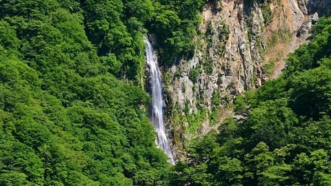 Kanman Fall in summer located in Nagano, Japan Stock Footage 111933683