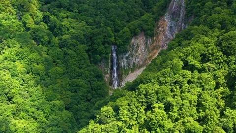 Kanman Fall in summer located in Shigakogen mountain Video stock 111948701