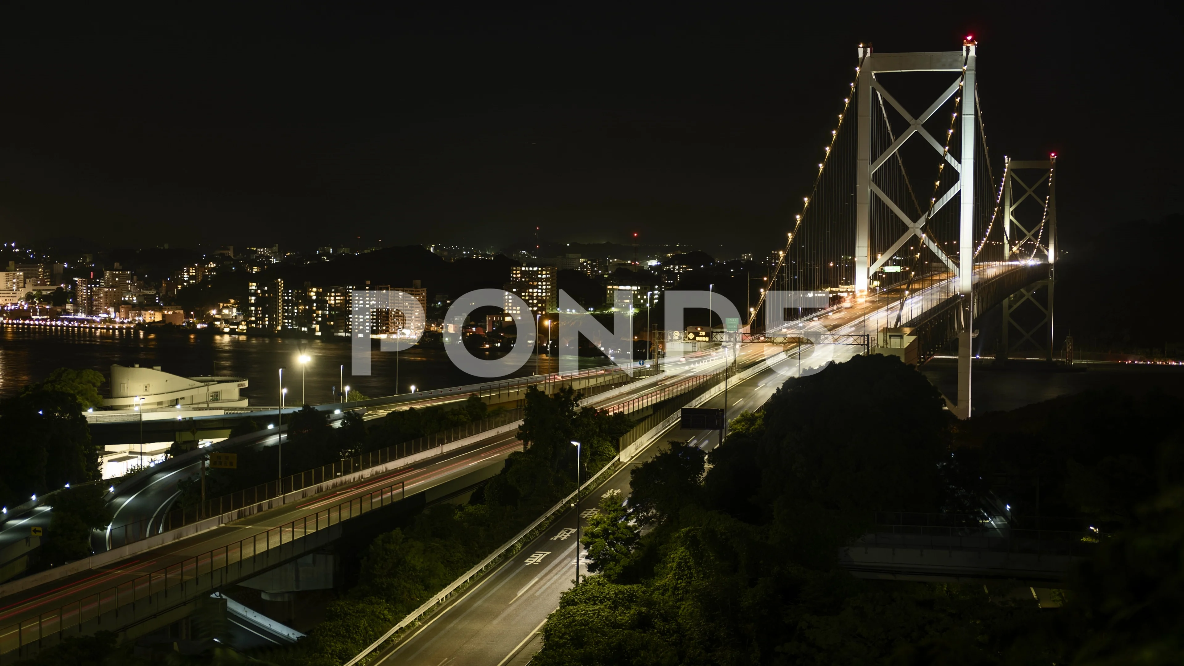 Kanmon Bridge Connecting Mojiko In Kyush Stock Video Pond5