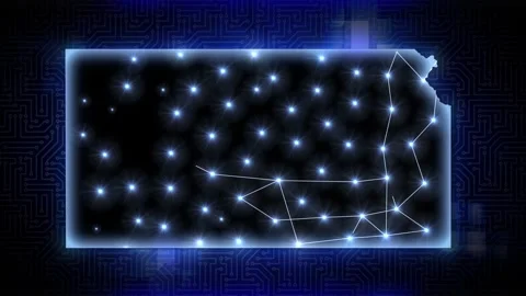 Kansas AI Data Center Network Technology 動画素材 344403577
