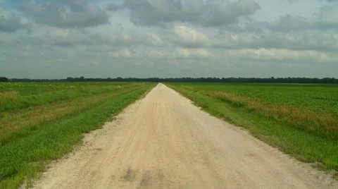 Kansas Back Road and Clouds Stock Footage 64331504