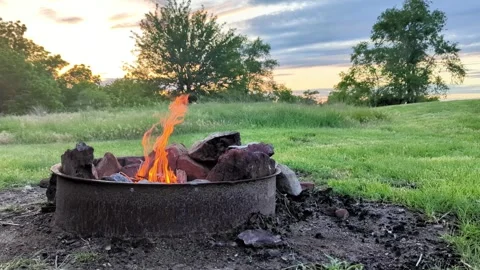Kansas Camp Fire Video stock 277918287