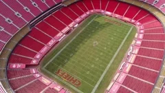 Aerial view of a football stadium, Arrowhead Stadium, Kansas City,  Missouri, USA - SuperStock