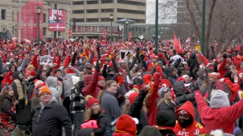 Kansas City Chiefs Fans Cheering Stock Footage