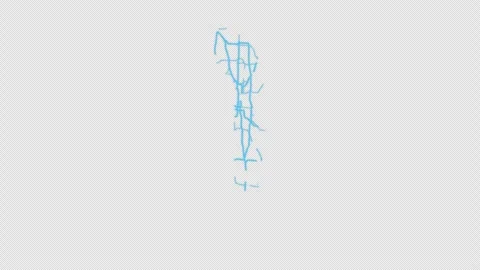Kansas City Line Map Self Drawing Animated Overlay, Alpha 4K 스톡 동영상 340285983