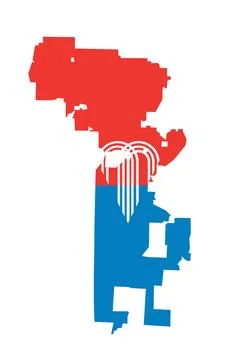 Kansas City map flag vector silhouette illustration Ilustração Stock