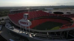 Aerial view of a football stadium, Arrowhead Stadium, Kansas City,  Missouri, USA - SuperStock