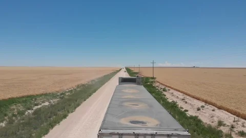 Kansas: Gravel Road 2 Stock Footage