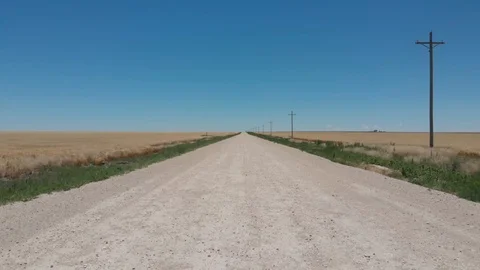 Kansas: Gravel Road Stock Footage