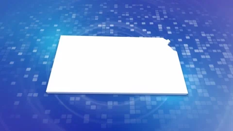 Kansas Map Intro Stock Footage 247967248