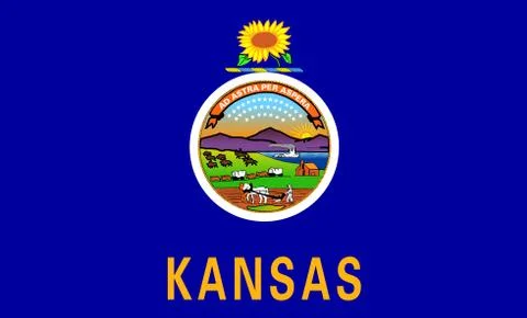 Kansas state flag Stock Illustration