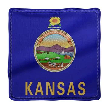 Kansas State flag Stock Illustration
