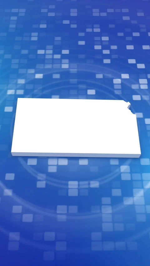 Kansas State Map Intro Stock Footage 260129798