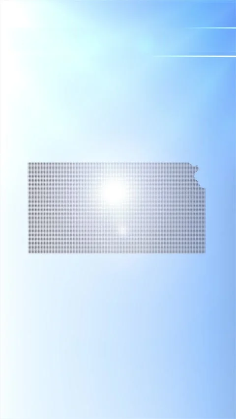 Kansas State Map Opener Stock Footage 277088885