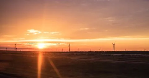 Kansas sunset Stock Photos