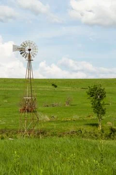 Kansas Windmill Stock Photos