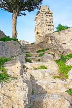 Kantara castle path Stock Photos