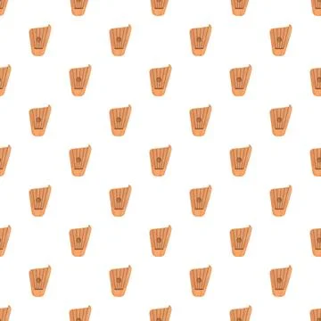 Kantele string music instrument seamless pattern repeating background Stock-Illustration