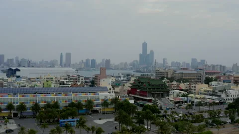 Kaohsiung from Island Stock Footage 154385249