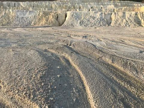 Kaolin quarry at sunset Stock Photos