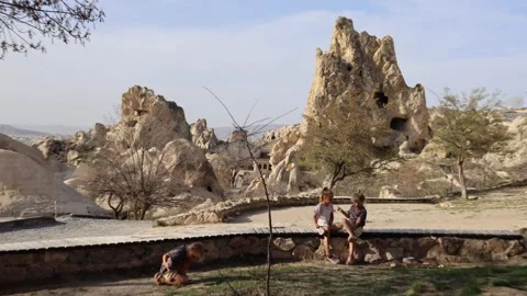 Kapadokia shooting in spring, the plants bloom, there are no people 库存影片 311915937