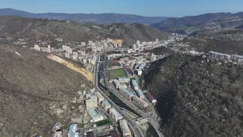 Kapan city  by drone 3 Video stock 335832550