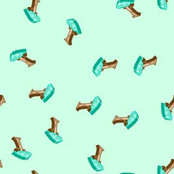 Kapok tree jungle amazon isometric icon seamless pattern Stock Illustration