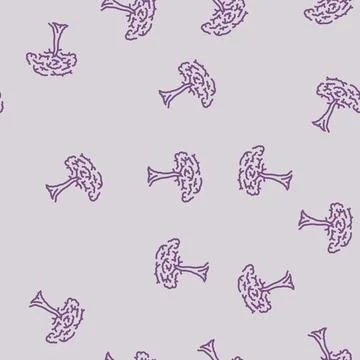 Kapok tree jungle amazon line seamless pattern 스톡 일러스트