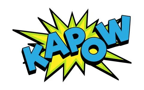 KAPOW Comic Book Pop Art Explosion Burst Graphic Illustration