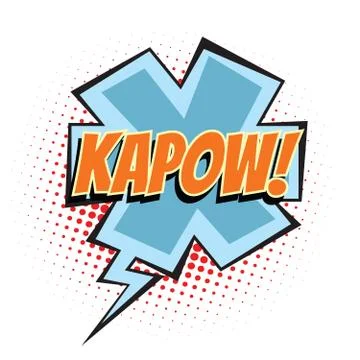Kapow comic word Stock Illustration