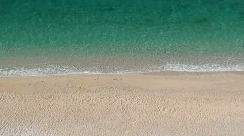 Kaputas beach top view panning 2 Stock Footage 10724137