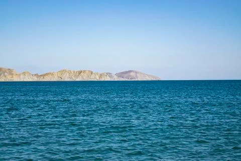 Kara-Dag mountains General view from the sea, Crimea, Russia. Stock Photos