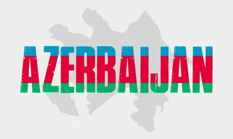 Karabakh Azerbaijan Map width Azerbaijan Flag. Karabakh is Azerbaijan. Illustrazione stock