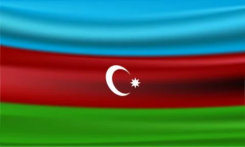 Karabakh Azerbaijan Map width Azerbaijan Flag. Karabakh is Azerbaijan. Stock Illustration